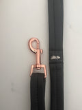 Handgefertigte Designer-Hundeleine „SOFT BLACK“